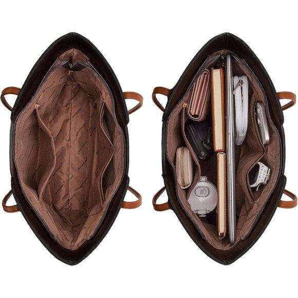 Stylish Dark Coffee Shoulder Bag – Spacious Vegan Leather for Every Occasion - Picture 5 of 6